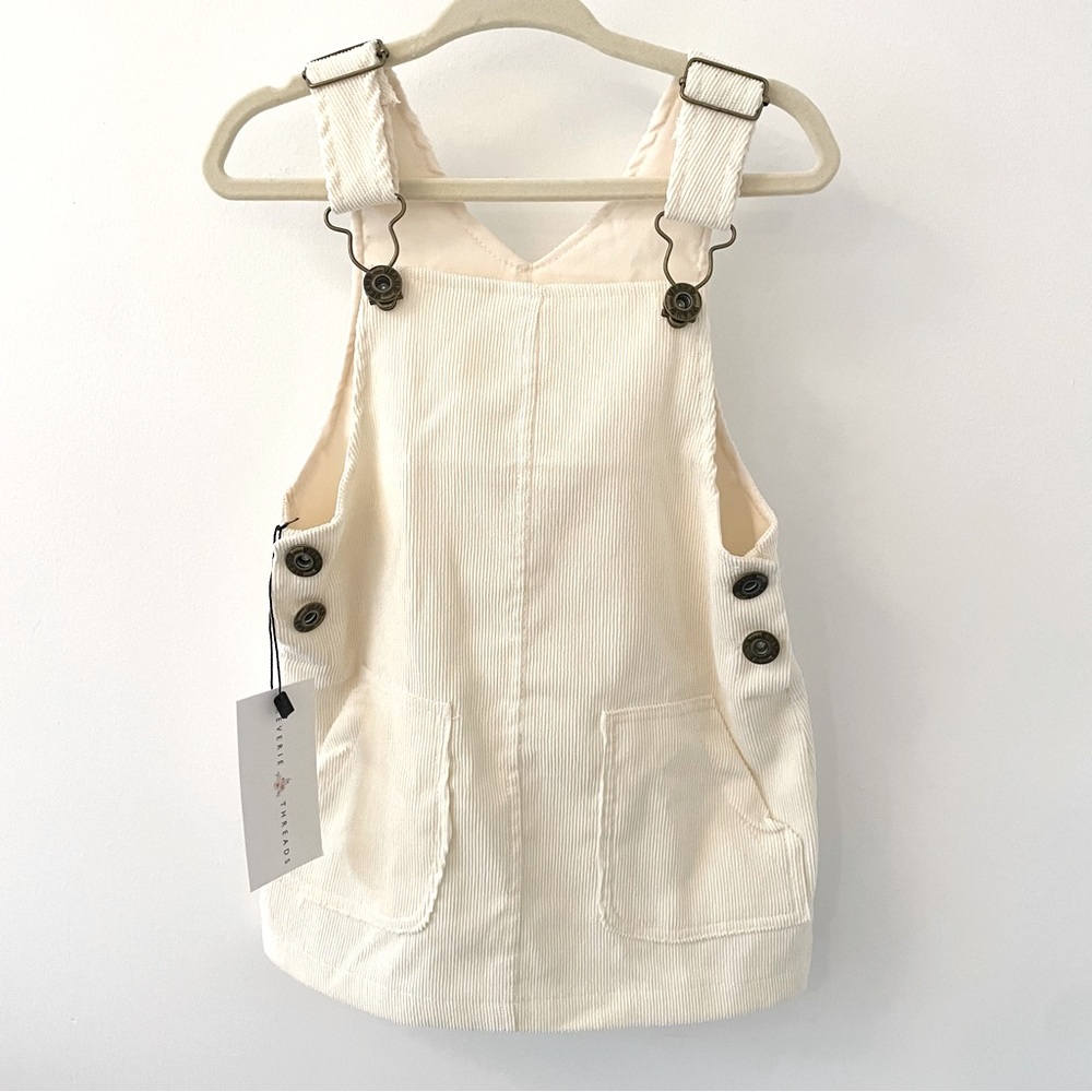 NWT Reverie Threads Ellery Corduroy dress in Cream for baby